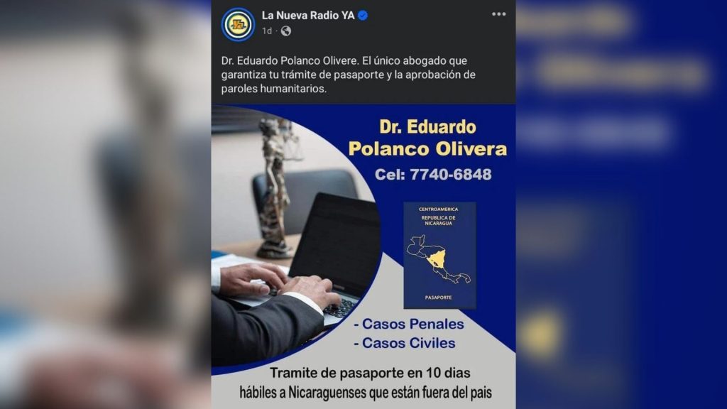 Embajada de EE.UU. en Nicaragua desmiente que exista otra vía para obtener el parole humanitario