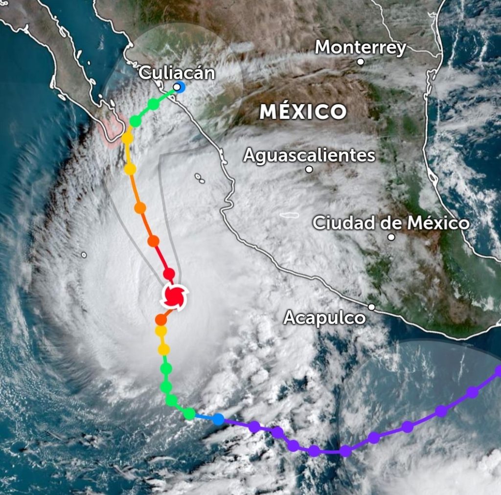 Huracán Norma se fortalece a categoría 3 cerca de México