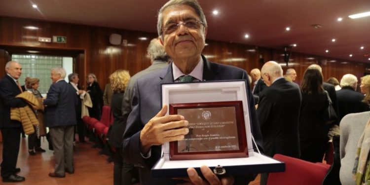 Sergio Ramírez gana premio «Enrique Ruano Casanova» Pro-Derechos Humanos. Foto: Artículo 66 / Tomada de X