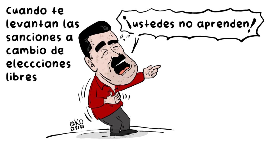 La Caricatura: El dictador gozando