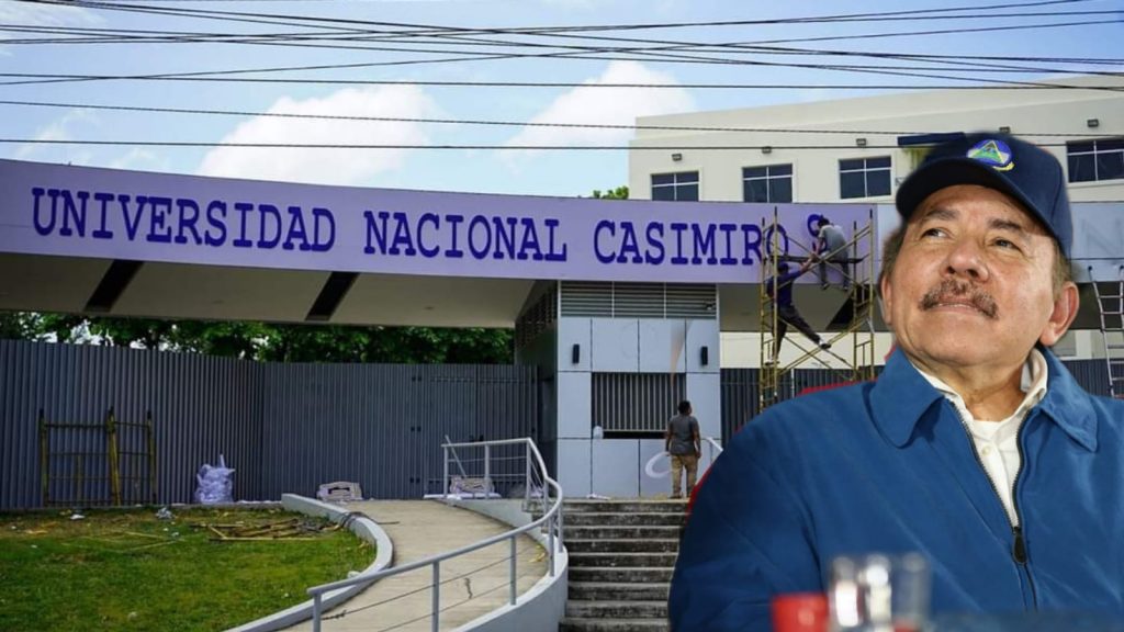 Autoridades sandinistas de la Universidad Casimiro Sotelo anuncian por cuarta vez su reapertura