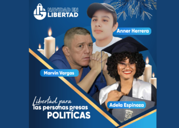 Imagen oficial de la campaña virtual #NavidadEnLibertad. Foto: PUDE Nicaragua.