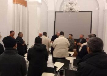 Primera foto de los sacerdotes en la Santa Sede después de ser liberados por el régimen. Foto: Boletin Ecologico