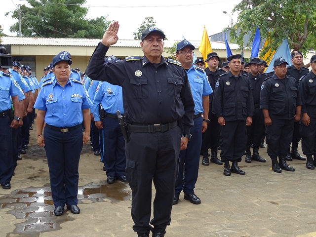 Comisionado general Luis Barrantes, cuando fue nombrado jefe departamental de la Policía en Masaya.