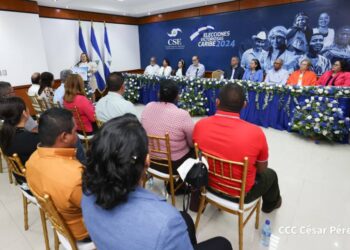 Juramentación de CEM por parte del Consejo Supremo Electoral, preparando la farsa electoral regional en el caribe de Nicaragua.