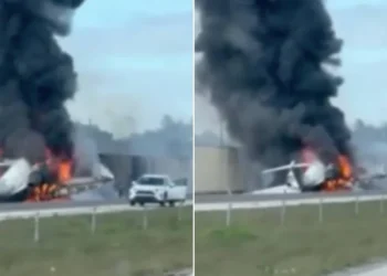 Dos muertos al estrellarse un jet privado contra una autopista en Florida