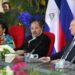El dictador Daniel Ortega y el general ruso Nikolai Patrushev, reunidos en Managua para firmar acuerdos de cooperación en temas de seguridad (represión).