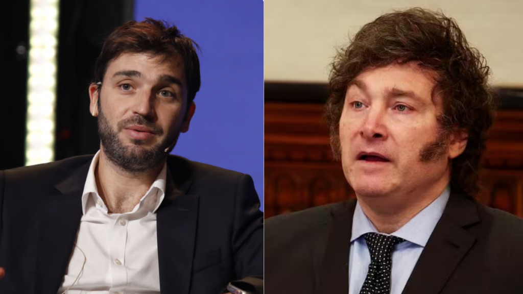 El presidente argentino Javier Milei y «Nacho» Torres mantuvieron una disputa en las redes sociales.