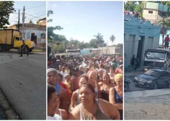Cubanos sales a las calles a protestar por escases de alimentos y los apagones. El régimen intenta calmar descontento con camionadas de aros. Foto: Tomada de Cuba Cute.