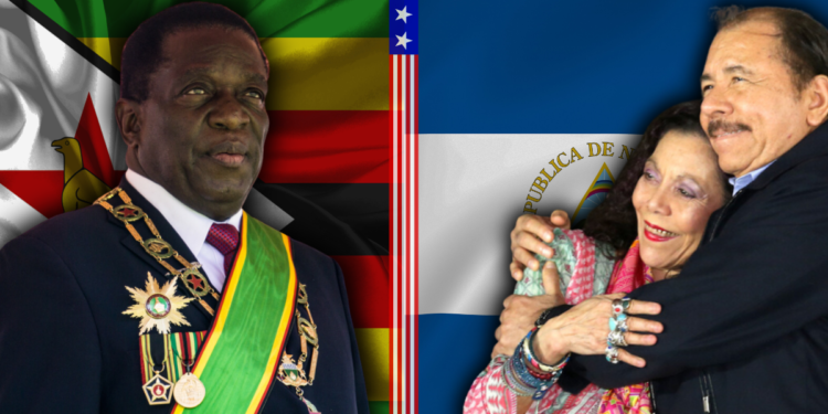 El régimen de los Ortega-Murillo condena las sanciones impuestas al presidente de Zimbabue, Emmerson Mnangagwa. Foto: Artículo 66.