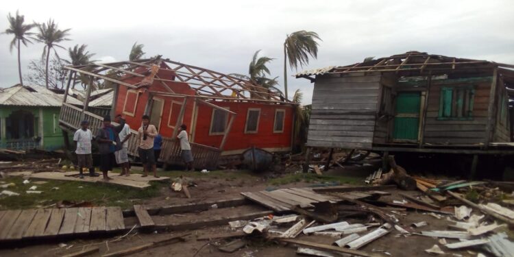 La Costa Caribe de Nicaragua esta expuesta a los huracanes del Atlántico.