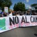 Protesta contra el proyecto del Gran Canal que despojaba a campesinos de sus tierras.