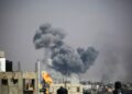 Smoke billows from Israeli strikes on eastern Rafah in the southern Gaza Strip on May 7, 2024, amid the ongoing conflict between Israel and the Palestinian Hamas movement. (Photo by AFP)