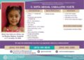Ficha de búsqueda de la niña Sofía Abigail Caballeo.