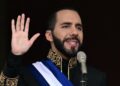 El Salvador's President Nayib Bukele addresses the attendees during his inauguration ceremony at the National Palace in downtown San Salvador on June 1, 2024. - Bukele is sworn in for a second term, more popular -- and more powerful -- than ever. The 42-year-old, reelected in February with 85 percent of the vote, is set to govern for another five years with near-total control of parliament and other state institutions. (Photo by Marvin RECINOS / AFP)