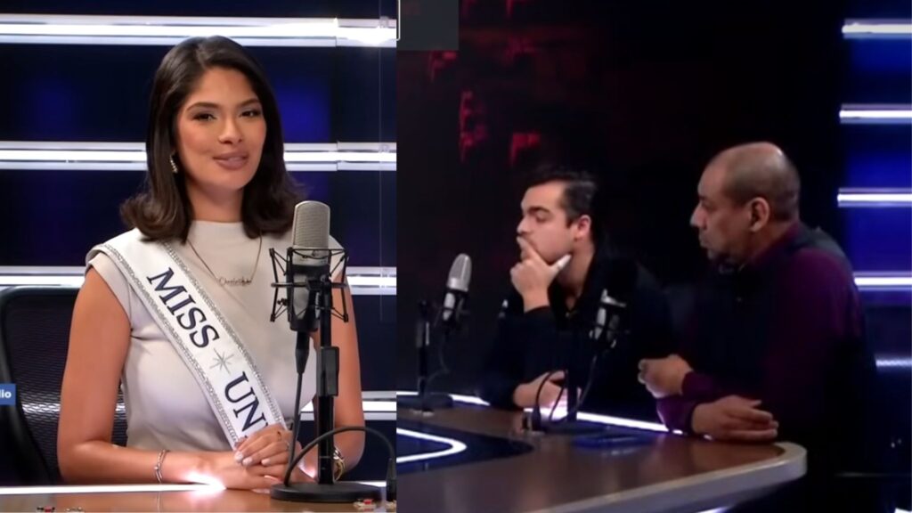 Sheynnis Palacios es confrontada por dos presentadores mexicanos de televisión y responde con firmeza
