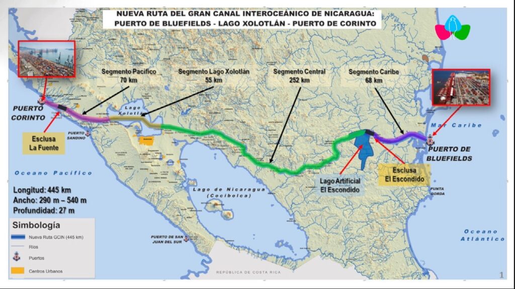 Ortega cambia la ruta del Canal Interoceánico: ahora atraviesa Chontales y el lago de Managua, hasta Corinto