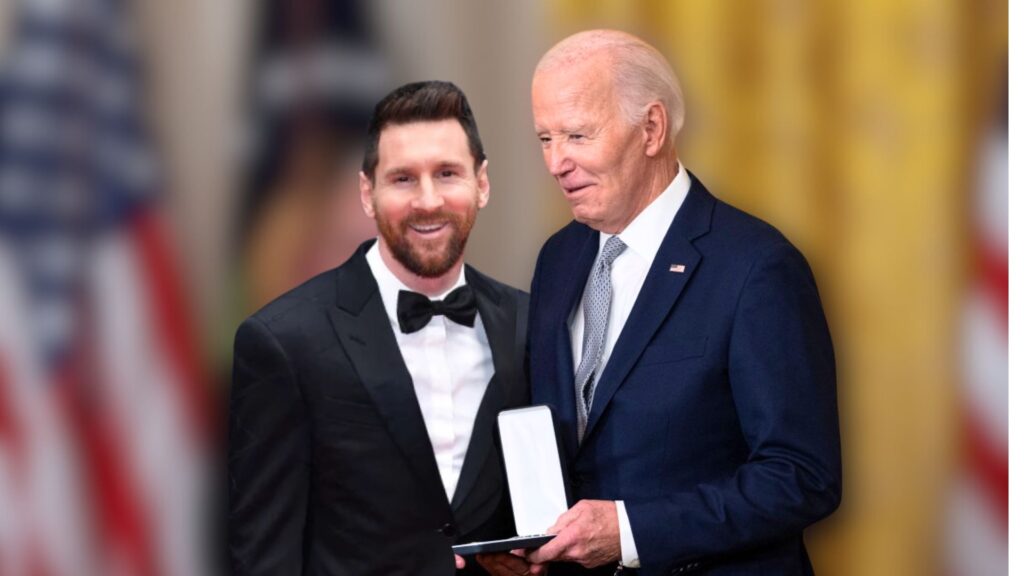Messi recibe la principal Medalla presidencial otorgada por EE.UU. de manos de Biden