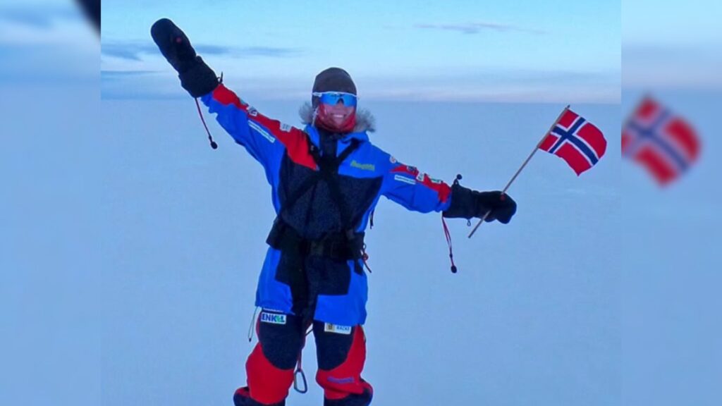 Una joven de 21 años de Noruega se convierte en la persona más joven en llegar al Polo Sur