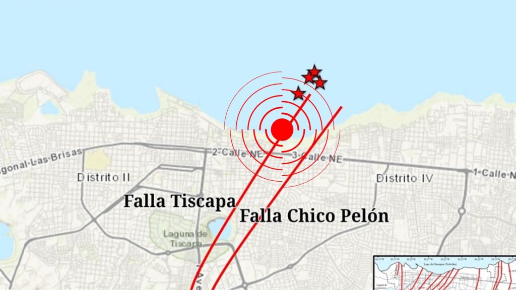 Ineter registra un enjambre sísmico en Managua cerca de la falla Tiscapa