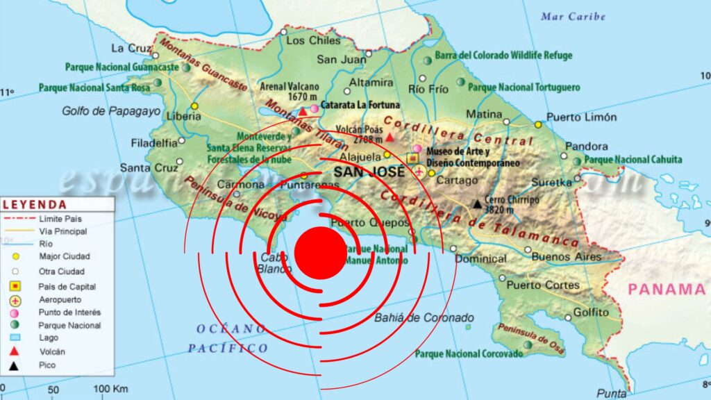Fuerte sismo de 6,1 sacude a Costa Rica la noche del martes 21 de octubre