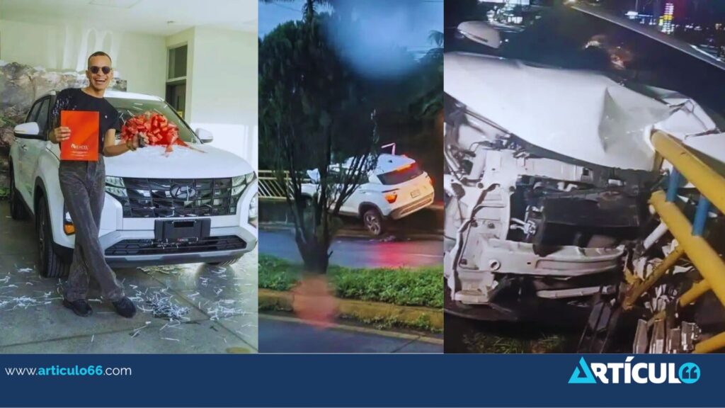 Tiktoker «La Juan Pablo» estrella su camioneta en Managua, deja lesionados y se fuga