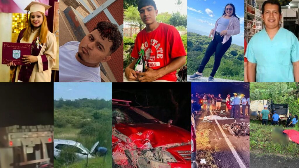 Ocho personas murieron en accidentes de tránsito durante el fin de semana en Nicaragua