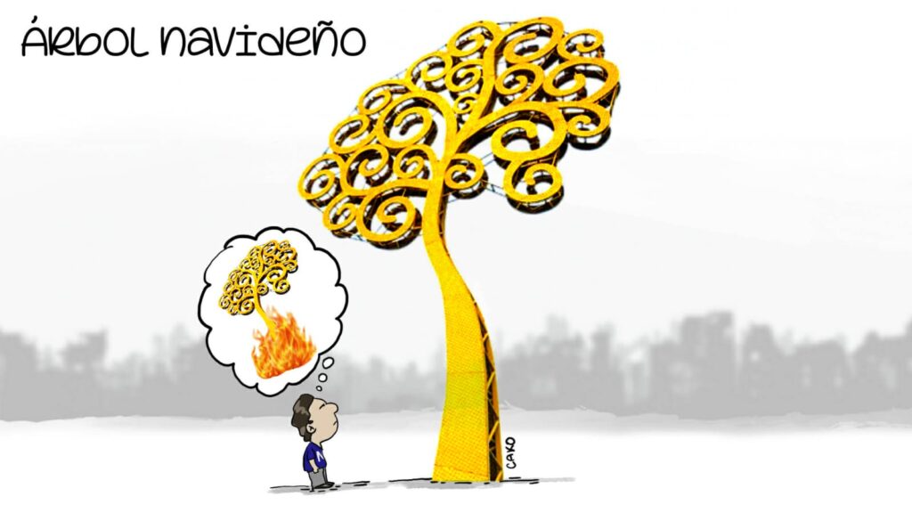 La Caricatura: El árbol navideño que todos imaginamos