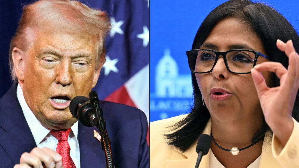 Donald Trump invita a EE. UU. a la presidenta interina  de Venezuela Delcy Rodríguez