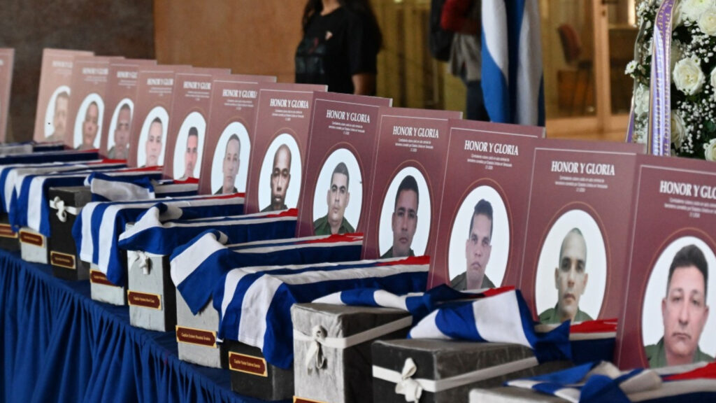Llegan a Cuba los restos de los 32 militares muertos en Venezuela durante captura de Nicolás Maduro