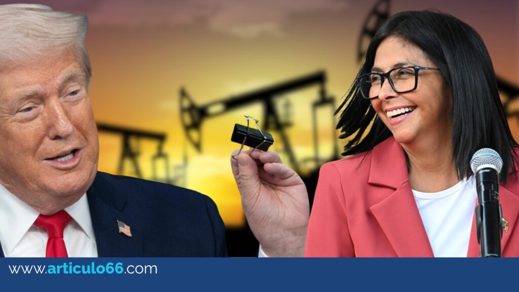 Trump elogia a Delcy Rodríguez y dice que espera encontrar «a alguien así» en Irán