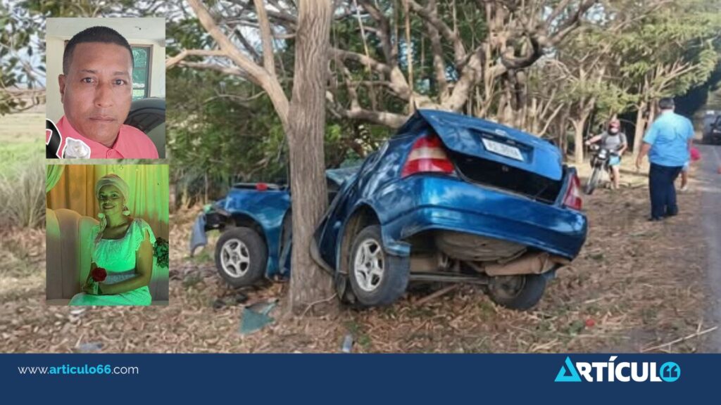 Profesora y taxista mueren en accidente en la carretera a Peñas Blancas en Rivas