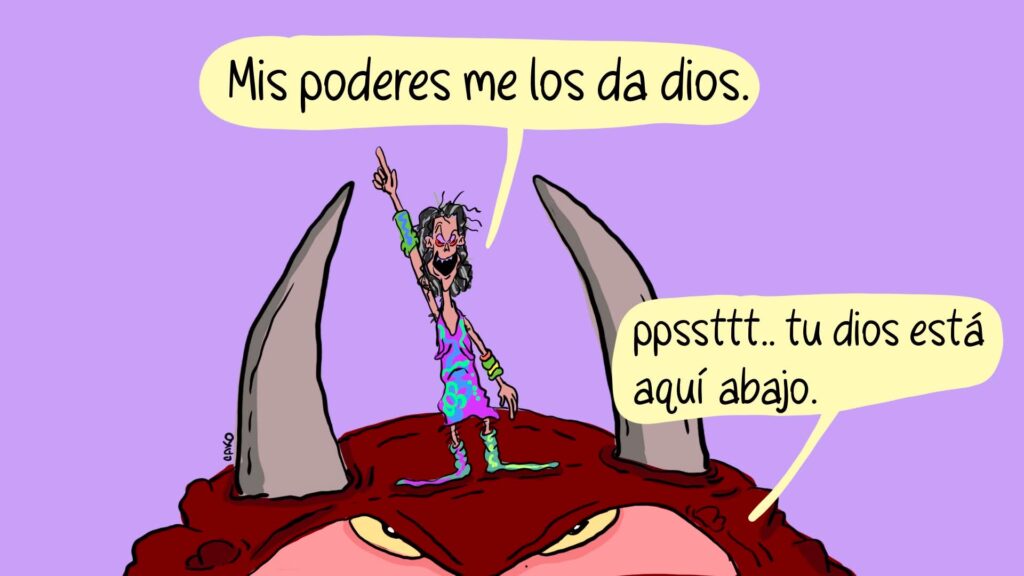 La Caricatura: Su dios