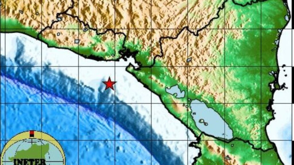 Sismo de magnitud 4.8 sacude las costas del Pacífico de Nicaragua