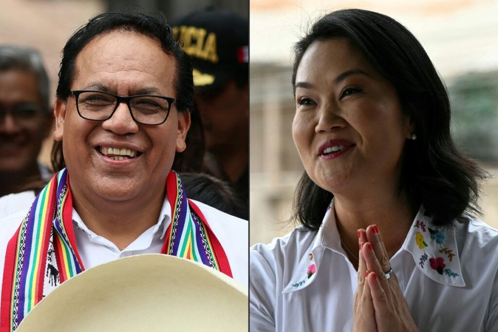 Estrecho conteo en Perú: Quiénes son Keiko Fujimori y Roberto Sánchez, dos políticos en aceras opuestas