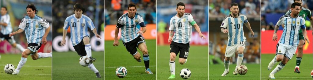 Los 18 goles de Messi en Copas del Mundo