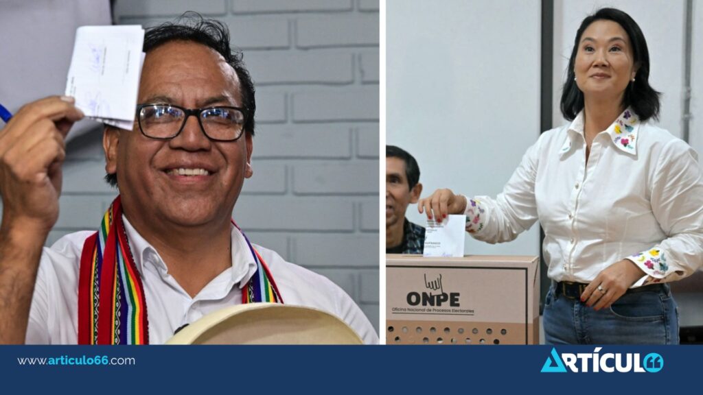 Perú elige presidente entre Keiko Fujimori y Roberto Sánchez