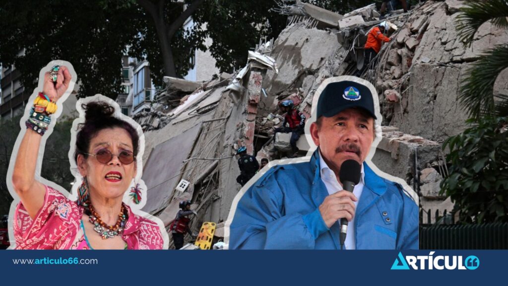 Ortega y Murillo omiten ayuda a Venezuela tras terremotos que dejan 188 muertos
