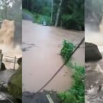 Fuertes lluvias en Nicaragua causan crecida de ríos y destruyen puente en Matagalpa