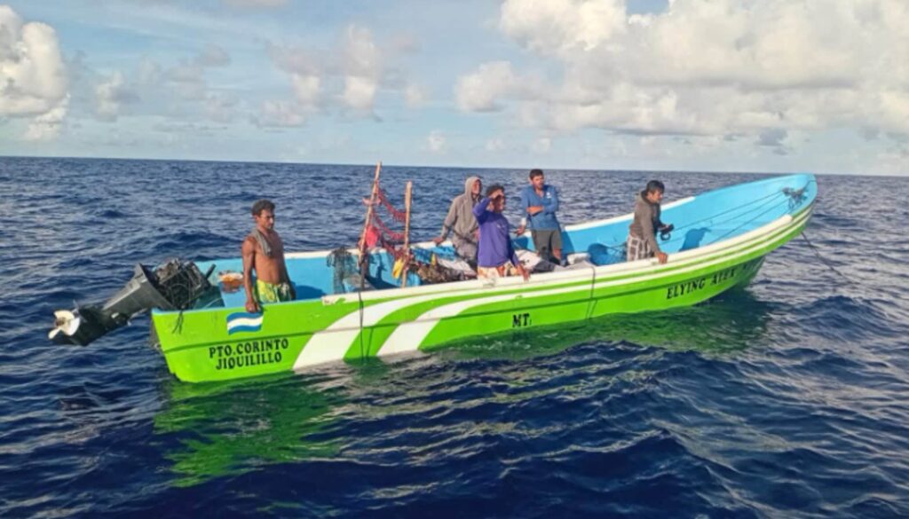 Pescadores nicaragüenses fueron hallados con vida tras 23 días desaparecidos
